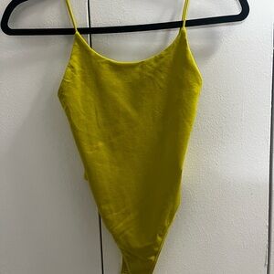 Forever 21 Lime Green Spaghetti Strap Bodysuit